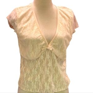 Just Polly New York Lace Crop Top Women XL